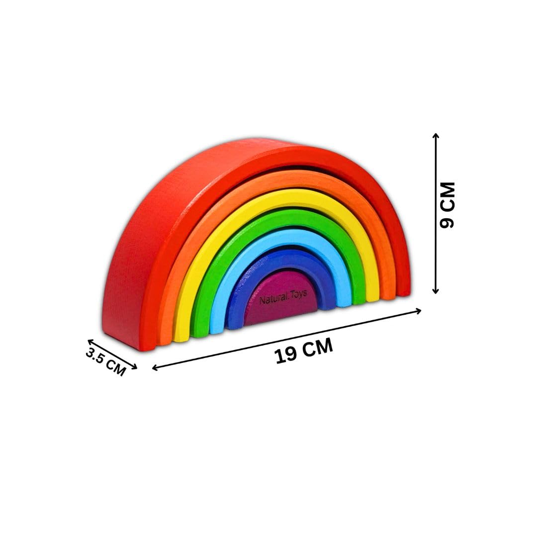 Natural.Toys Wooden Rainbow Stacker : Amazon.in: Toys & Games Natural.Toys Wooden Rainbow Stacker : Amazon.in: Toys & Games